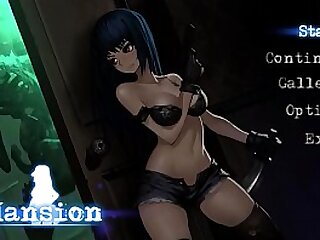 Hot pretty teen girl hentai in hard sex with monster man in Mansion ryona game
